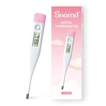 Snomd Digital Oral Thermometer for Adults and Children with LCD Display