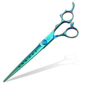Fenice Totem Dog Grooming Scissors: 7″ Straight Pet Shears Skeletonized blade Ma