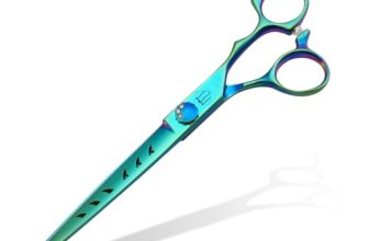 Fenice Totem Dog Grooming Scissors: 7″ Straight Pet Shears Skeletonized blade Ma