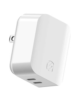 Scosche HPDCC65WT Dual-Port USB-C Wall Charger Block