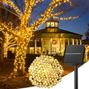 Minetom Solar String Lights Outdoor Waterproof- 40 FT 100 LED Solar Powered Stri