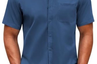 COOFANDY Men’s Short Sleeve Button Down Summer Casual Wrinkle Free Dress Shirt S