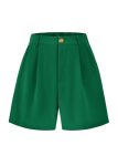 KIRUNDO Shorts for Women Dressy Casual Summer Elastic Waist in the Back Pleated