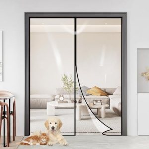 Transparent Insulated Door Curtain，Skloopearg Magnetic Thermal Door Screen Auto