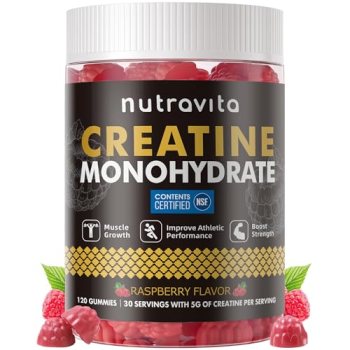 Nutravita Creatine Monohydrate Gummies for Men & Women-5g of Creatine Monohydrat