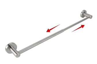 RFOUO Adjustable Towel Bar 12.3-23.1 Inch -Bath Towel Rack with SUS 304 Stainles