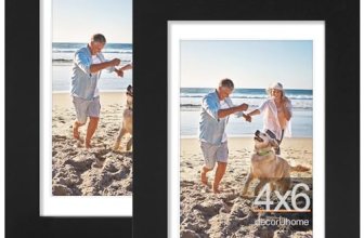 decorUhome 4×6 Picture Frame, Display Pictures 3.5×5 with Mat or 4×6 without Mat