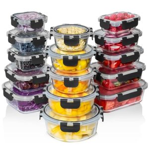 Razab 30 PC Glass Food Storage Containers with Lids