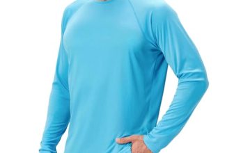 Men’s UPF 50+ Swim Shirt Rash Guard Long Sleeve Quick Dry Lightweight SPF Sun Sh