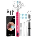 Jegoat Ear Wax Removal, Ear Wax Removal Tool Camera with 1296P HD Camera and 6 L