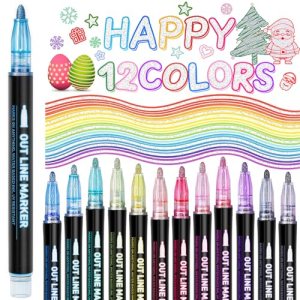 GLOPUS Outline Glitter Markers, Teen Girl Gifts Trendy Stuff, Art Supplies for K