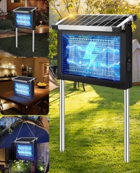 Solar Bug Zapper Outdoor, PhatroyYee Mosquito Zapper 4500V
