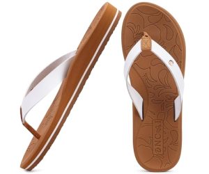 ONCAI Womens Flip Flops for Women Arch Support Yoga Mat Summer Beach Leather Wom