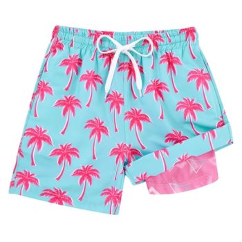 Cozople Pink Boys Swim Trunks Size 8 Stretchy Compression Liner Swim Shorts Quic