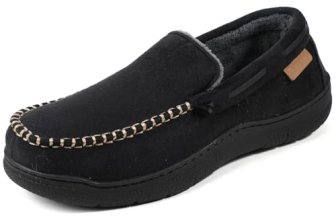 Zigzagger Men’s Moccasin Slippers Memory Foam House Shoes
