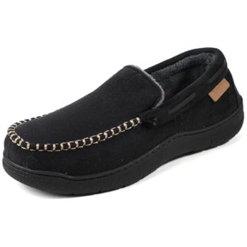 Zigzagger Men’s Moccasin Slippers Memory Foam House Shoes