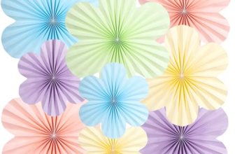 SUNBEAUTY Pastel Paper Flowers Decorations for Wall