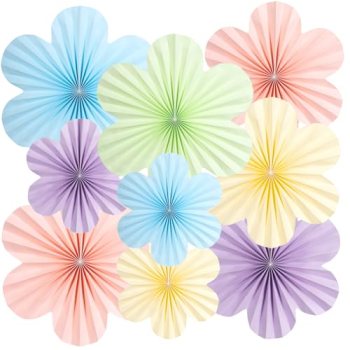 SUNBEAUTY Pastel Paper Flowers Decorations for Wall