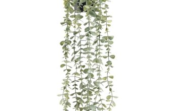 Der Rose 1Pcs Fake Plants Hanging Artificial Potted Faux Eucalyptus Plants for M