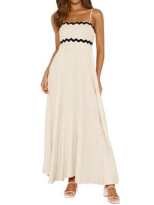 PRETTYGARDEN Womens Spaghetti Strap Maxi Dresses 2026 Summer Casual Sleeveless S