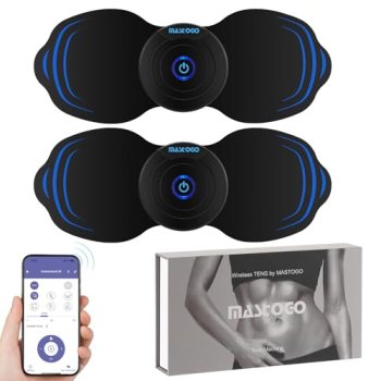 MASTOGO Wireless TENS Unit Back Pain Relief Massager- Muscle Stimulator Machine