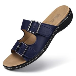 SHIBEVER Women Dressy Flat Sandals: Arch Support