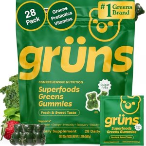 Gruns Adult Sugar-Free Super Greens Multivitamin Gummies
