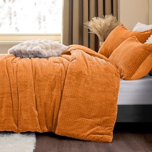 ChiXpace Flannel Fleece Queen Comforter Set