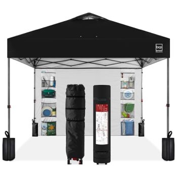 Best Choice Products 10x10ft Pop Up Canopy Tent with Sidewall