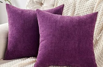 GAWAMAY Decorative Chenille Throw Pillow Covers 24×24 Inch Pack of 2