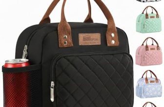 HOMESPON Lunch Bag for Woman Man Adults with Front Pocket Insulated Lunch Tote w