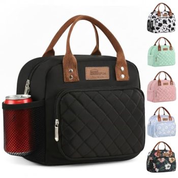 HOMESPON Lunch Bag for Woman Man Adults with Front Pocket Insulated Lunch Tote w