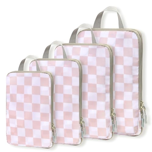 WOOMADA Compression Packing Cubes for Suitcases Travel Essentials 4 Set Expandab