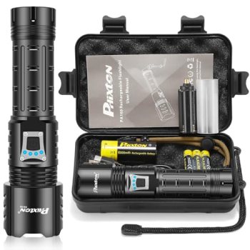 PHIXTON Rechargeable Flashlights High Lumens 100000 Super Bright Long Range 3280