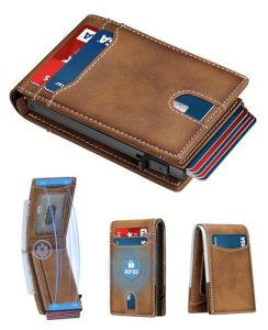 furid Card Wallet For Men Slim: Smart Rfid Minimalist Front Pocket Pop Up Wallet