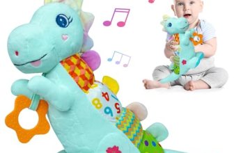 Baby Dino Plush Soft Stuffed Animal Toy for 0-3-6-12+ Months