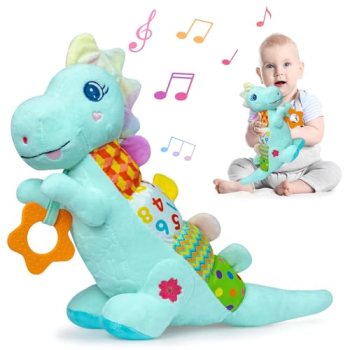 Baby Dino Plush Soft Stuffed Animal Toy for 0-3-6-12+ Months