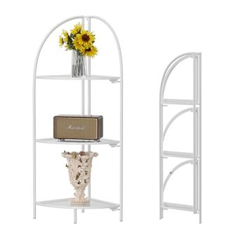 Crofy Foldable 3 Tier Corner Shelf
