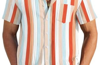COOFANDY Men’s Casual Button Down Shirts Short Sleeve Textured Summer Beach Shir