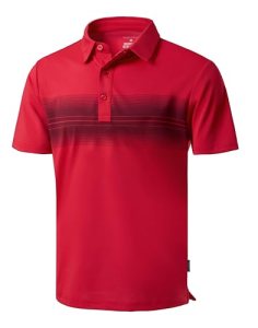 Men’s Golf Shirts Dry Fit Moisture Wicking Performance Short Sleeve Collared Pol