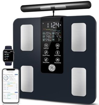 GE Smart Scale for Body Weight: 8-Electrode Digital Bathroom Scale for Weight Fa
