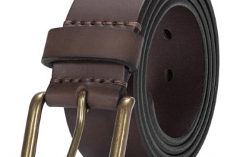 wolksprong Thicken Full Grain Leather Mens Belt Heavy Duty Work Belt High Hardne