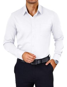 COOFANDY Men’s Dress Shirts Wrinkle Free Long Sleeve Business Shirts Formal Butt