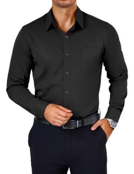 COOFANDY Mens Dress Shirts Wrinkle Free Long Sleeve Button Down Shirts Formal Bu