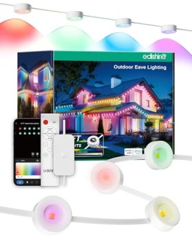 EDISHINE 60ft Permanent Outdoor Lights
