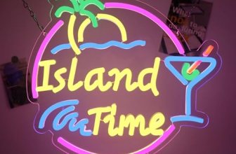 Island Time Neon Sign Island Bar Neon Sign Wall Decor Suitable for Bar Party Sho