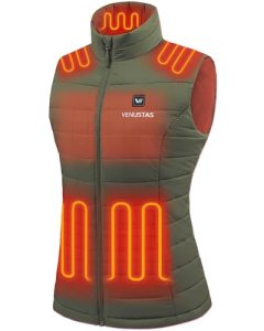 Venustas Women’s Heated Vest with Battery, Lightweight Quilted Vest for Women