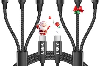 Travel Essentials,Dual Type-C 3 in 1 Multi Charging Cable