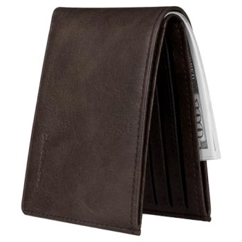Chelmon Slim Wallet for Men ID Window with RFID Blocking Front Pocket Minimalist