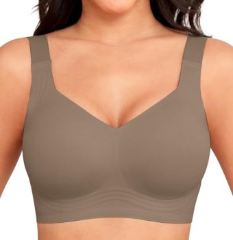 Xcutting Women’s Plus Size Bras Wirefree Bras for Women Full Coverage No Underwi